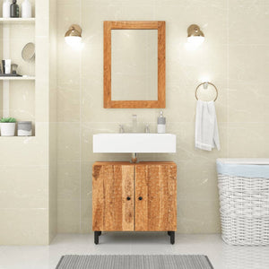 Waschbeckenunterschrank Akazie Massivholz 62 cm