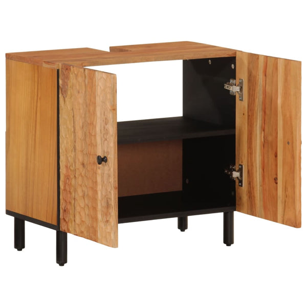 Waschbeckenunterschrank Akazie Massivholz 62 cm