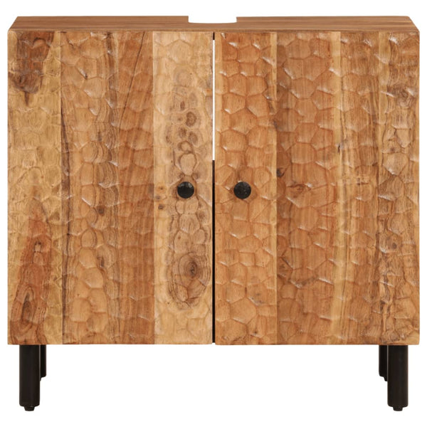 Waschbeckenunterschrank Akazie Massivholz 62 cm