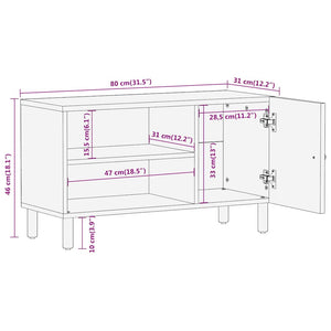 TV-Schrank Mango Massivholz 80 cm