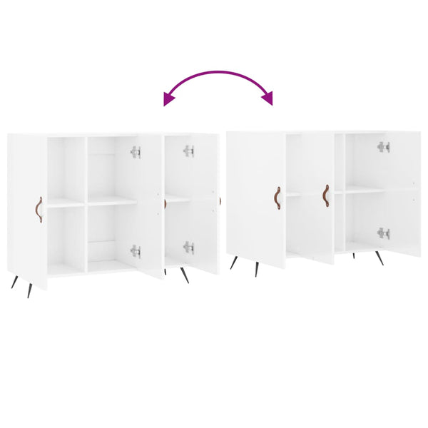 Sideboard Weiß Hochglanz 90 cm