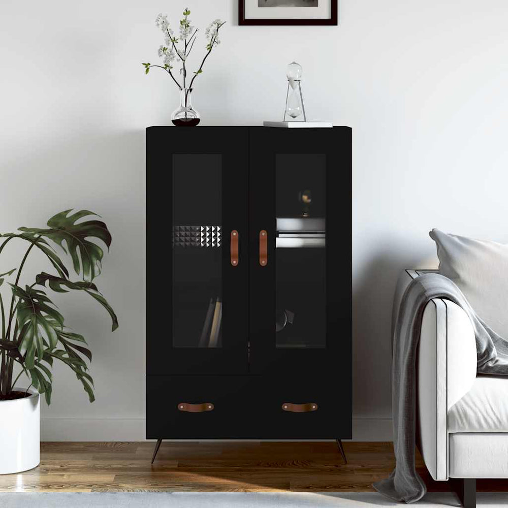 Schwarzes Highboard 69,5x31x115cm