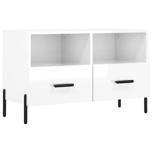 TV-Schrank Weiß Hochglanz 80x36x50 cm