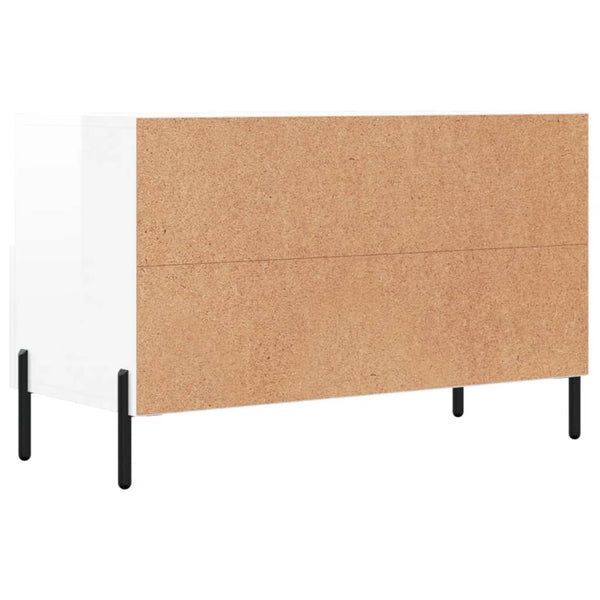 TV-Schrank Weiß Hochglanz 80x36x50 cm