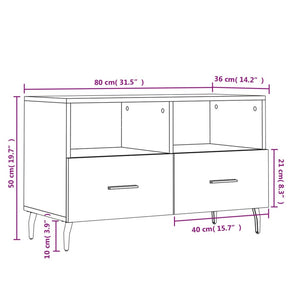 Betongrauer TV-Schrank 80 cm