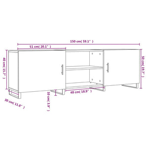 TV-Schrank Grau Sonoma 150 cm