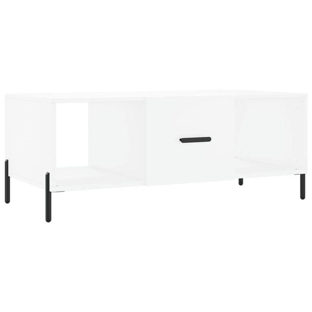 vidaXL Table basse blanche 102x50x40 cm Bois d'ingénierie