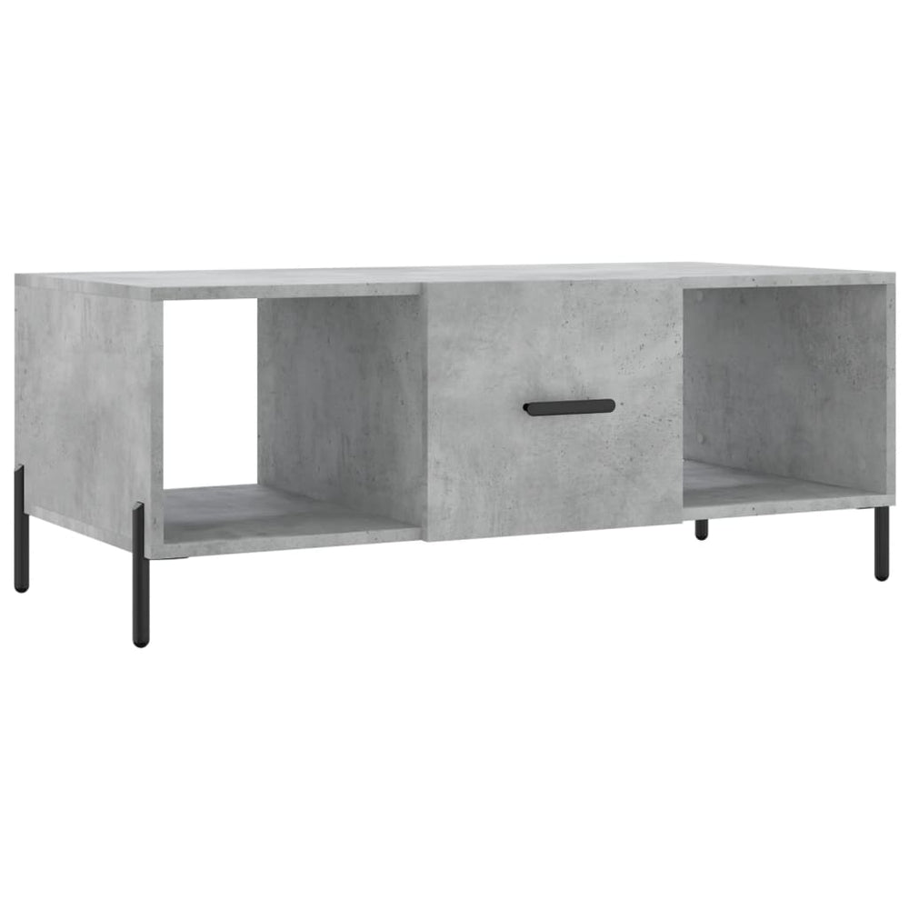 vidaXL Table basse gris béton 102x50x40 cm Bois d'ingénierie