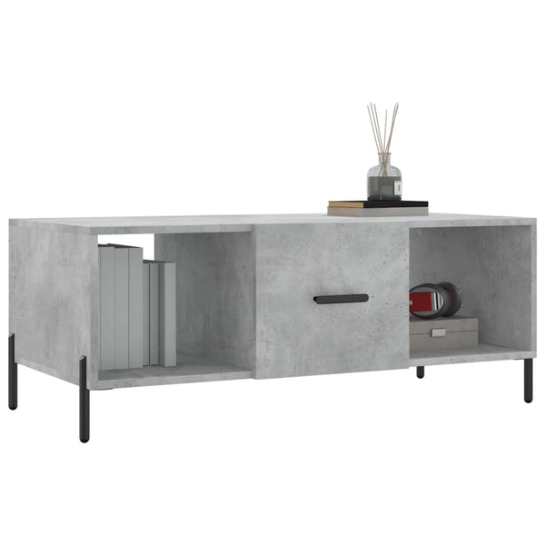 Betongrauer Couchtisch 102x50 cm