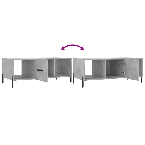 Betongrauer Couchtisch 102x50 cm