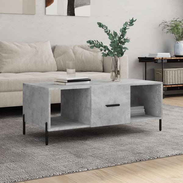 Betongrauer Couchtisch 102x50 cm