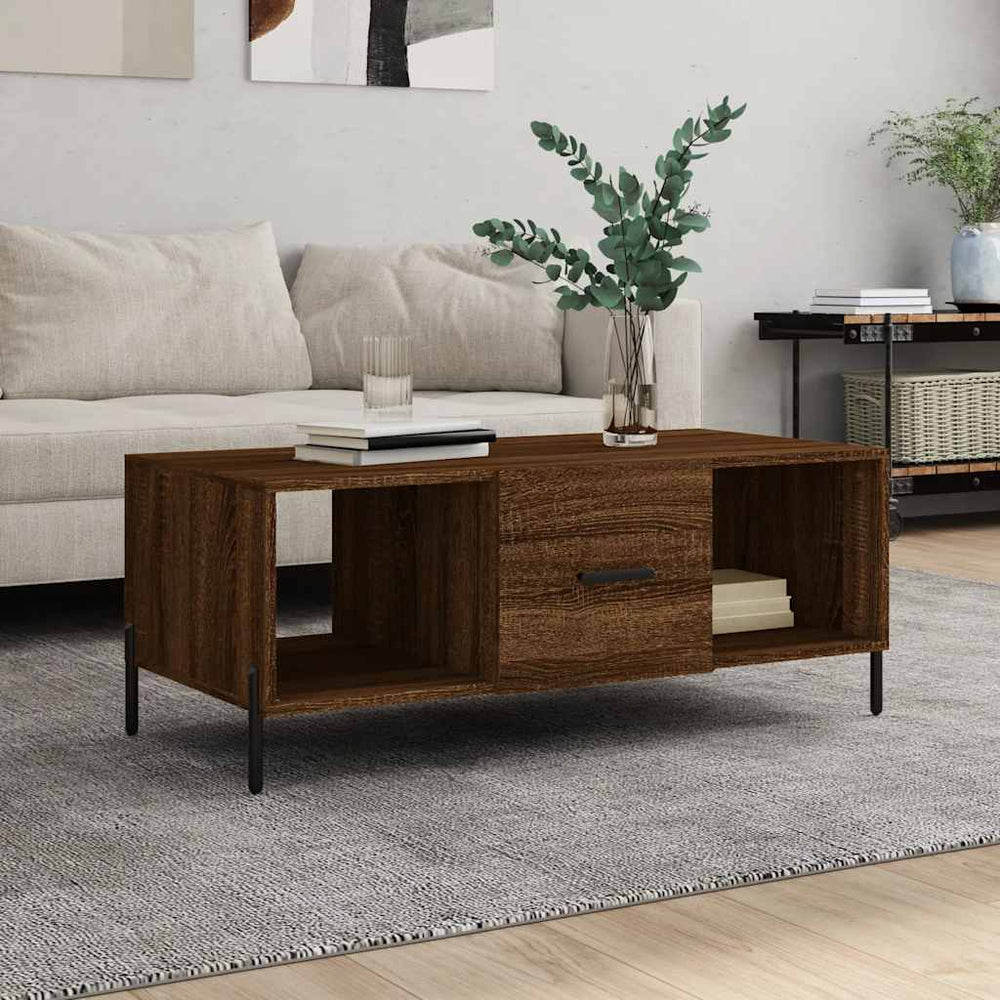 vidaXL Coffee Table Brown Oak-look 102x50x40 cm Engineered Wood