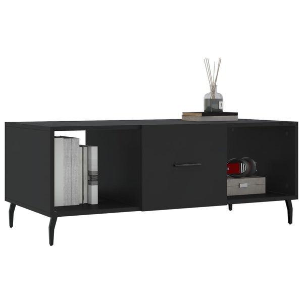 Schwarzer Couchtisch 102x50 cm