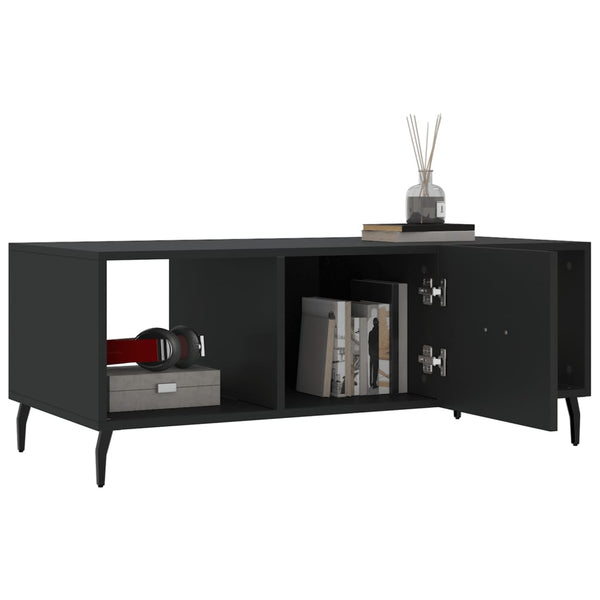 Schwarzer Couchtisch 102x50 cm