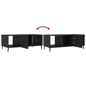 Schwarzer Couchtisch 102x50 cm