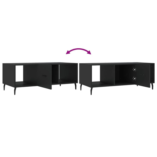 Schwarzer Couchtisch 102x50 cm