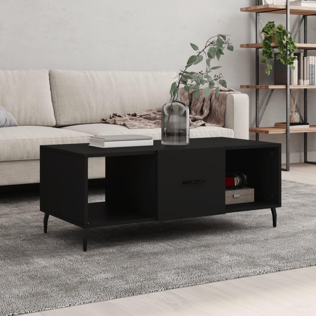 Schwarzer Couchtisch 102x50 cm