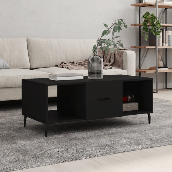 Schwarzer Couchtisch 102x50 cm