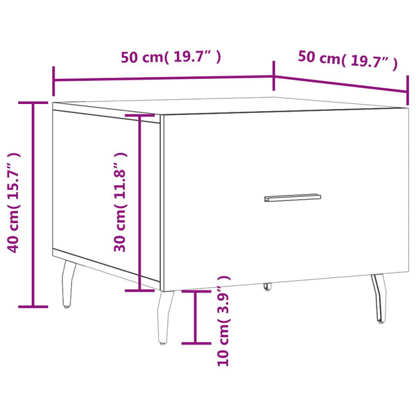 Schwarzer Couchtisch 50x50 cm