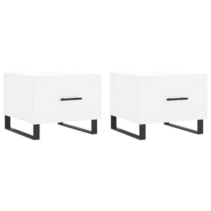 Couchtische 2er Set, Weiß 50x50 cm