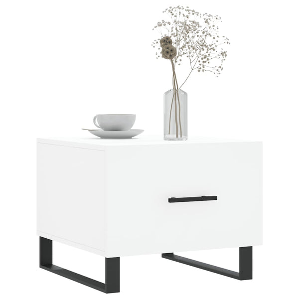 Couchtische 2er Set, Weiß 50x50 cm