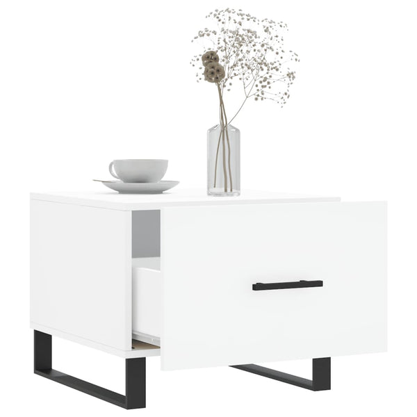 Couchtische 2er Set, Weiß 50x50 cm