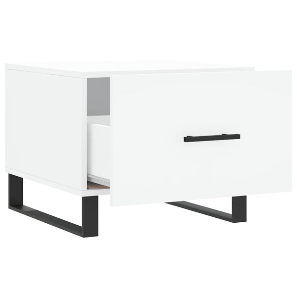 Couchtische 2er Set, Weiß 50x50 cm