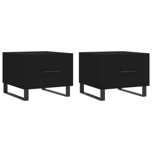 Schwarze Couchtische 2er Set 50x50 cm