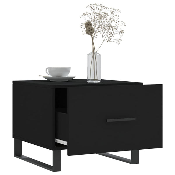 Schwarze Couchtische 2er Set 50x50 cm