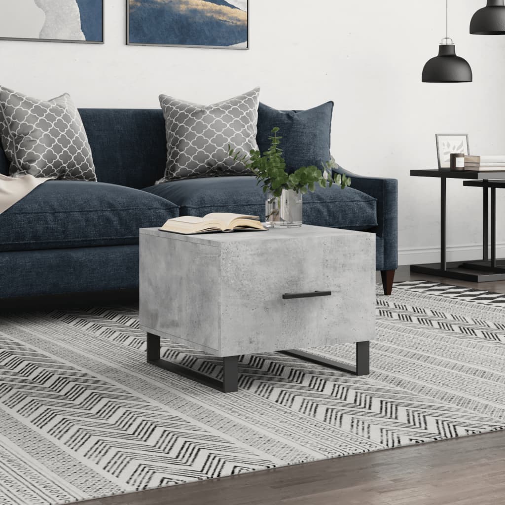 Betongrauer Couchtisch 50x50 cm
