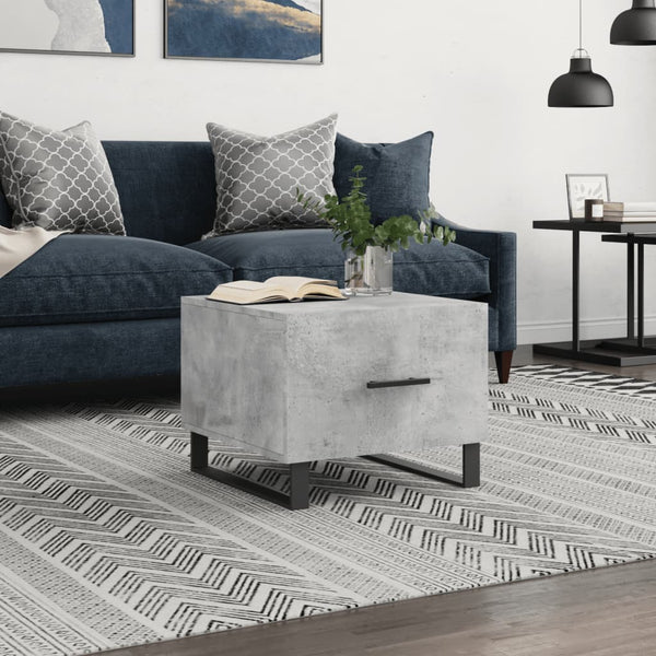 Betongrauer Couchtisch 50x50 cm