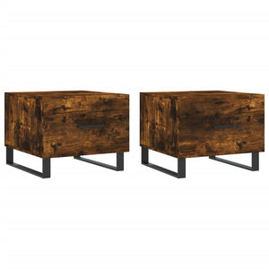 Couchtische 2er Set Räuchereiche 50x50 cm