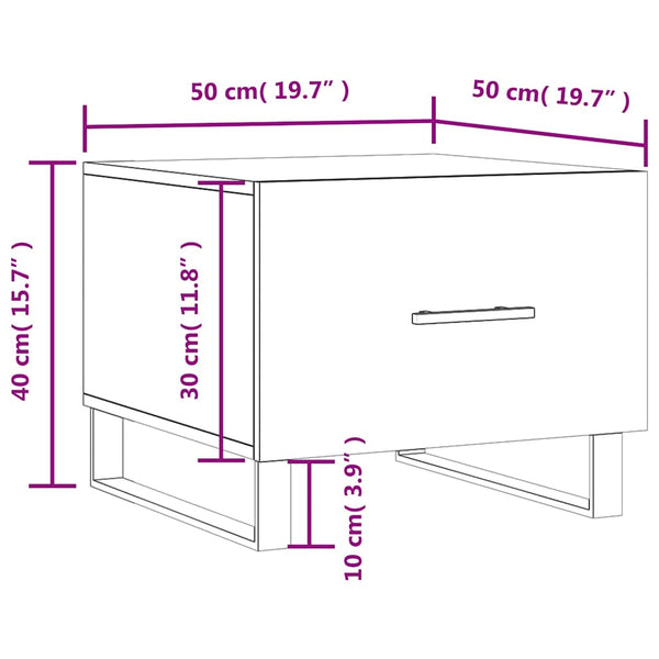 Couchtisch Grau Sonoma 50x50 cm