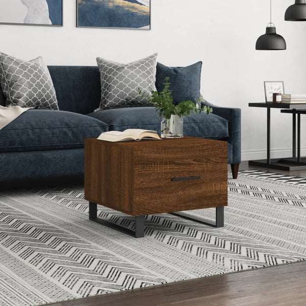Couchtisch Braun Eichenoptik 50x50 cm