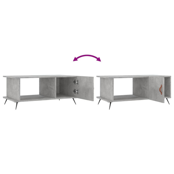 Betongrauer Couchtisch 90x50 cm