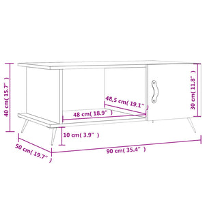 Betongrauer Couchtisch 90x50 cm