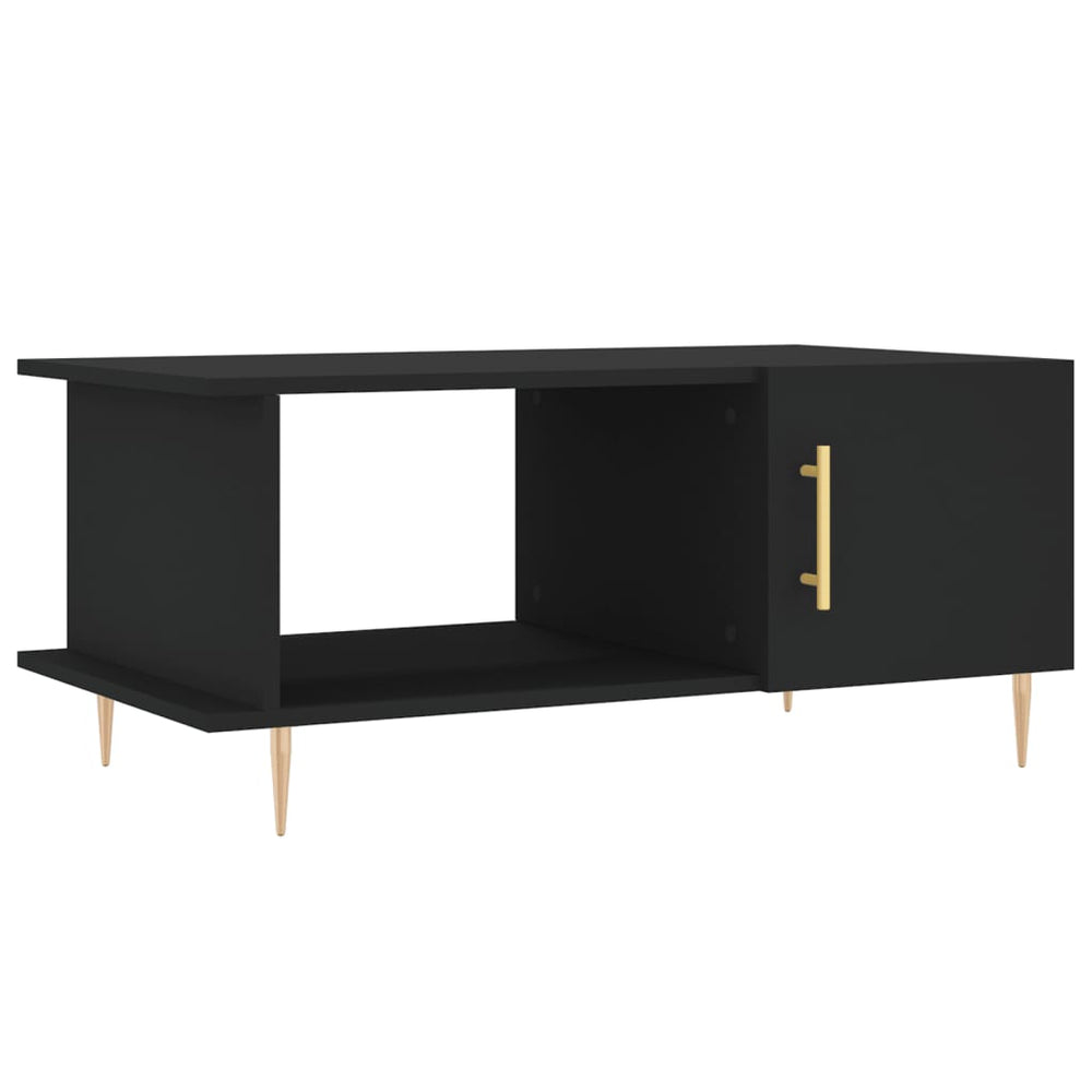 vidaXL Table basse noire 90x50x40 cm Bois d'ingénierie