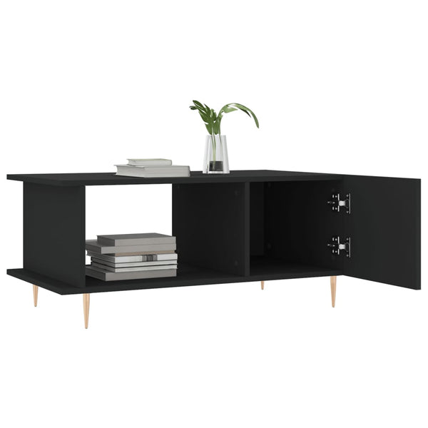 Schwarzer Couchtisch 90x50 cm