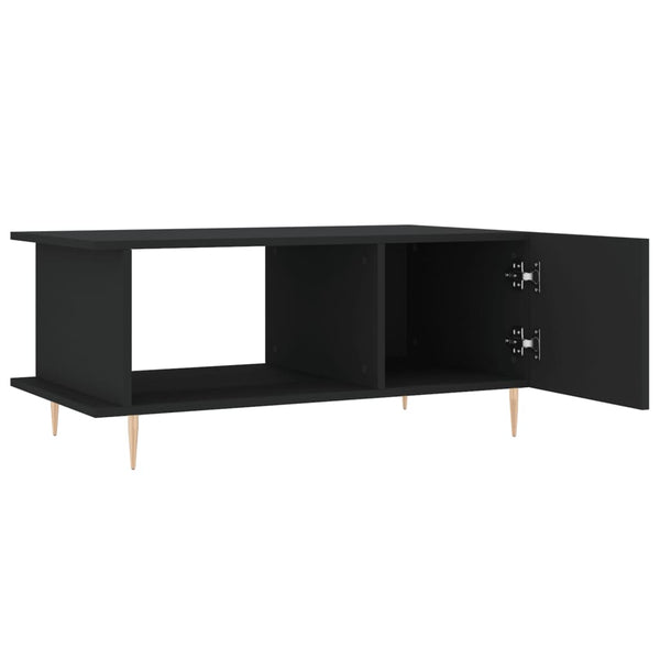 Schwarzer Couchtisch 90x50 cm