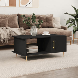 Schwarzer Couchtisch 90x50 cm
