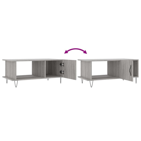 Couchtisch Grau Sonoma 90x50 cm