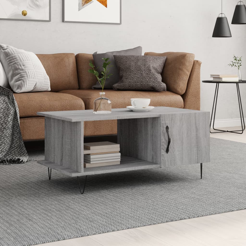 Couchtisch Grau Sonoma 90x50 cm
