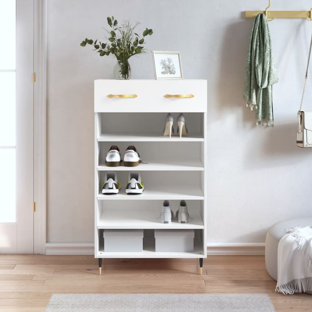 Weißer Schuhschrank 60x35x105 cm