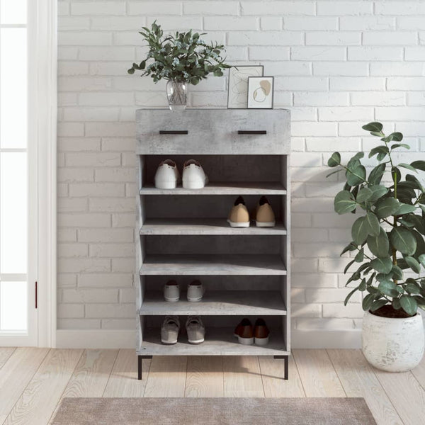 Schuhschrank Betongrau 60x35x105 cm