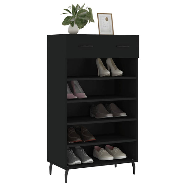 Schuhschrank Schwarz 60x35x105 cm