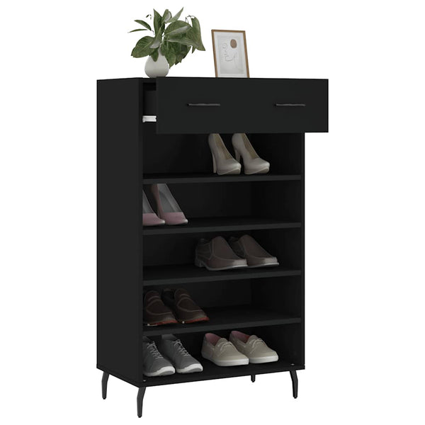 Schuhschrank Schwarz 60x35x105 cm