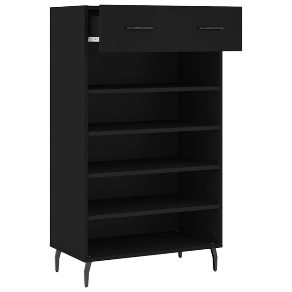 Schuhschrank Schwarz 60x35x105 cm