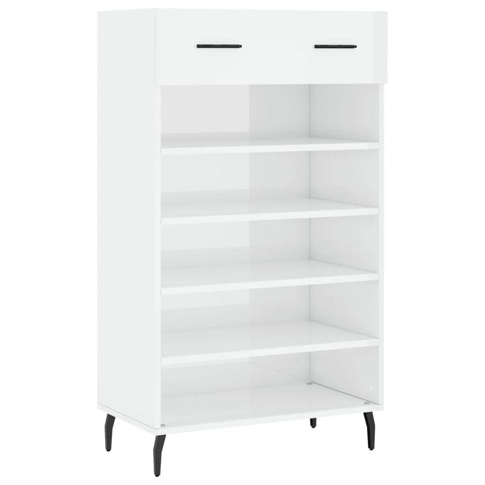 Hochglanz Schuhschrank Weiß 60x105 cm