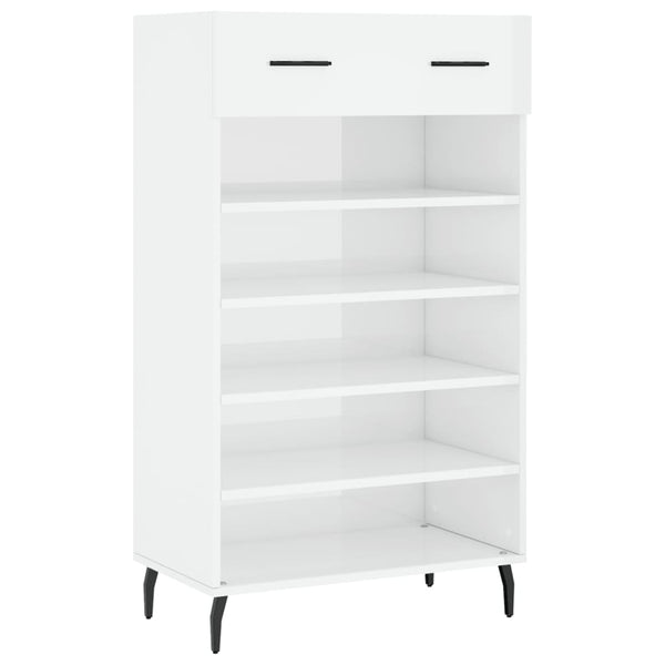 Hochglanz Schuhschrank Weiß 60x105 cm