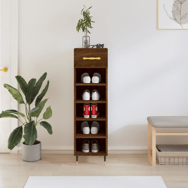 Schuhschrank Braun Eichenoptik 105 cm